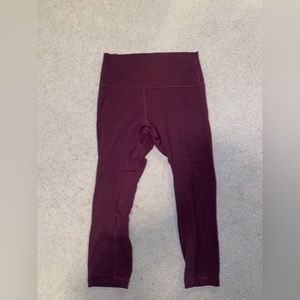 Maroon Lululemon align leggings! Size 8. Never worn, no pilling or flaws